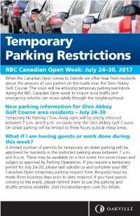 Temporary Parking Restrictions