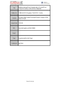 Title Relation Between Wave Characteristics of Cnoidal Wave