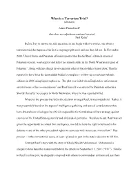What Is a Terrorism Trial? (Abstract)