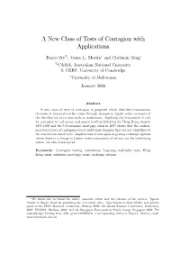 A New Class of Tests of Contagion with Applications