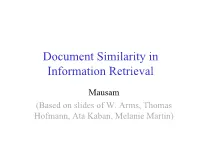 Document Similarity in Information Retrieval