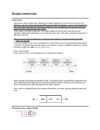 Doubly Linked Lists