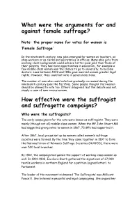 How Effective Were the Suffragist and Suffragette Campaigns?