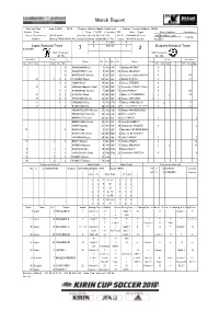 Official Match Report