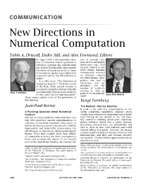 New Directions in Numerical Computation