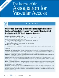 Outcomes of Using a Modified Seldinger Technique for Long Term Intravenous Therapy in Hospitalized Patients with Difficult Venous Access