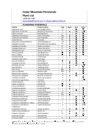 Species List