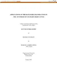 Synthetic and Meschanistic Studies of The