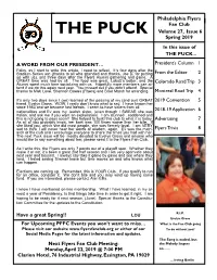 THE PUCK Volume 27, Issue 6 Spring 2019