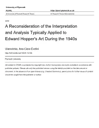 This Copy of the Thesis Has Been Supplied on Condition That Anyone
