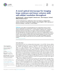 A Novel Optical Microscope for Imaging Large