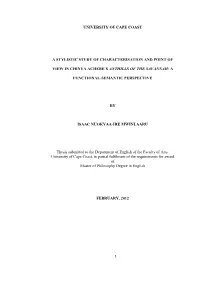 A Stylistic Study of Characterisation and Point of View in Chinua