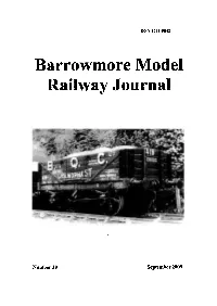 Barrowmore Model Railway Journal