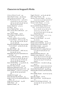 Characters in Stoppard's Works