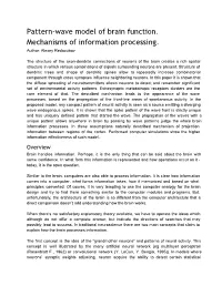 Pattern-Wave Model of Brain Function. Mechanisms of Information Processing