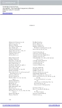 The Cambridge Companion to Nabokov Edited by Julian W
