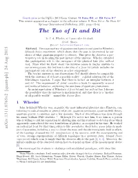 The Tao of It and Bit