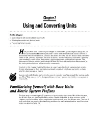 Using and Converting Units