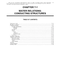 Water Relations: Conducting Structures
