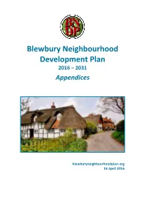 Blewbury Neighbourhood Development Plan Housing Needs Survey: Free-Form Comments This Is a Summary of Open-Ended Comments Made in Response to Questions in the Survey