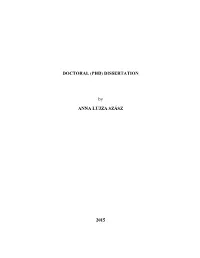 DOCTORAL (PHD) DISSERTATION by ANNA LUJZA SZÁSZ 2015