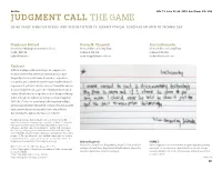 Judgment Call the Game