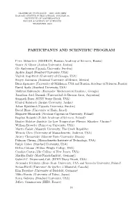 Participants and Scientific Program