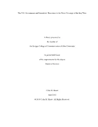 The U.S. Government and Journalists' Reactance to the News Coverage