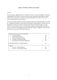 Update on Final Orders Under the Care Act 2014