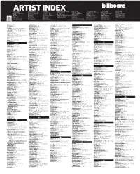 ARTIST INDEX(Continued)
