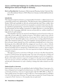 Causes and Potential Solutions for Conflicts Between Protected Area Management and Local People in Germany