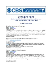 CONNECT PREP Onair & Social Media Ready Features, Kickers and Interviews