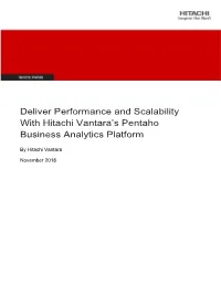 Deliver Performance and Scalability with Hitachi Vantara's Pentaho