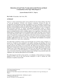 Distortion of Land Value Trends and Growth Patterns in Rural Communities in the Niger Delta Region Of