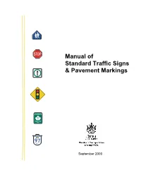 Manual of Standard Traffic Signs & Pavement Markings