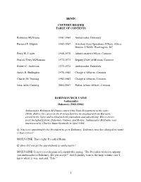Table of Contents