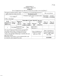 ANNEXURE 5.9 (CHAPTER V, PARA 25) FORM 10 List of Applications For