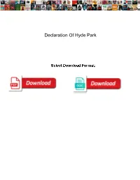Declaration of Hyde Park