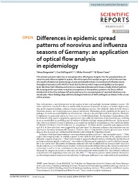 Differences in Epidemic Spread Patterns of Norovirus And