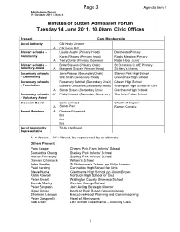 Minutes of Last Meeting
