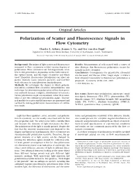 Polarization of Scatter and Fluorescence Signals in Flow Cytometry