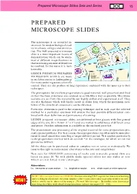 Prepared Microscope Slides in Sets