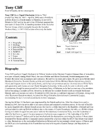 Tony Cliff from Wikipedia, the Free Encyclopedia