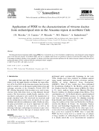 Application of PIXE to the Characterization of Vitreous Dacites from Archaeolgical Sites in the Atacama Region in Northern Chile