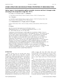 Atomic Structure and Non-Electronic Properties of Semiconductors