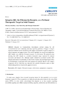 Integrin Α5β1, the Fibronectin Receptor, As a Pertinent Therapeutic Target in Solid Tumors