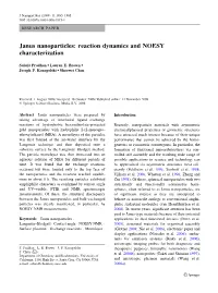Janus Nanoparticles: Reaction Dynamics and NOESY Characterization