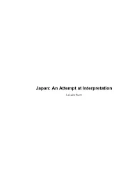 Japan: an Attempt at Interpretation