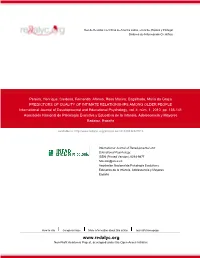 Redalyc.PREDICTORS of QUALITY of INTIMATE RELATIONSHIPS