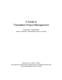A Guide to Translation Project Management